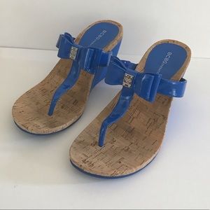 BCBGeneration Blue Wedge Shoes (Size 7M/37)